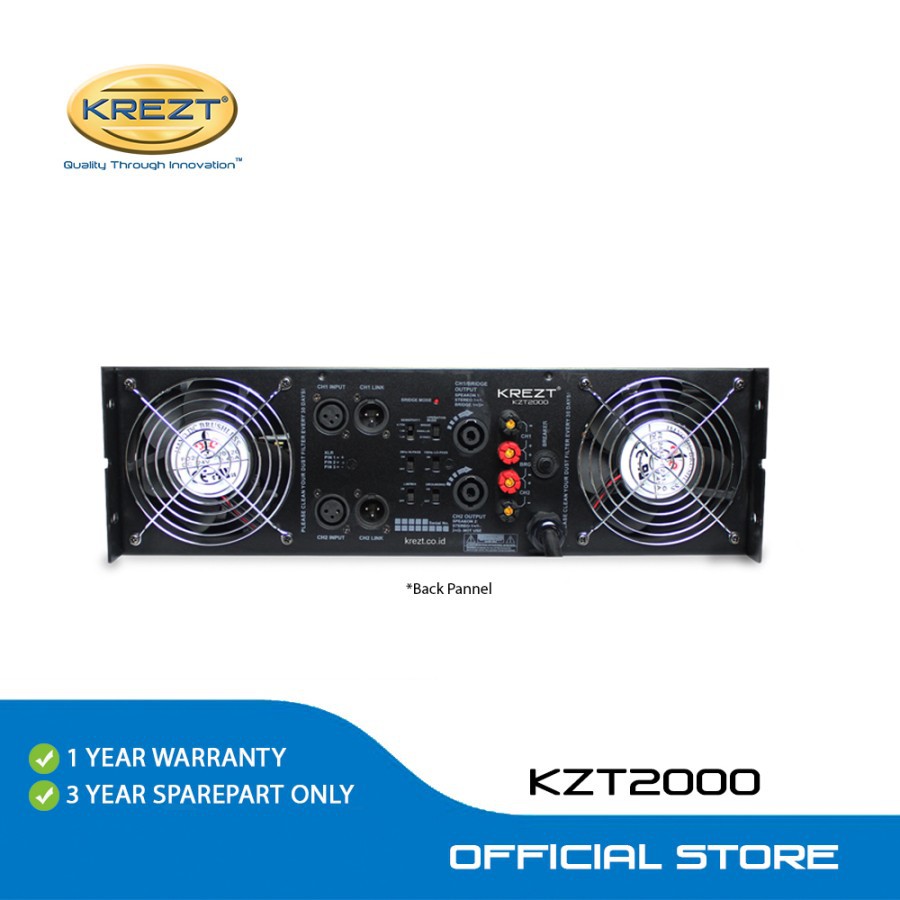 PROFESSIONAL POWER AMPLIFIER KREZT KZT 2000