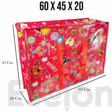 TAS TERPAL / TAS KARUNG JUMBO UKURAN 60x45x19 CM ( ADA KANTONG ) JUTE BAG TAS PASAR