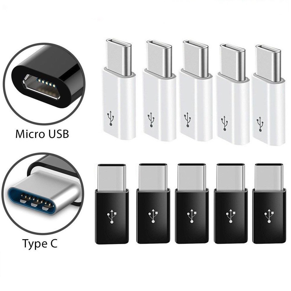 [COD available] 10Pcs Adaptor Konverter Micro USB 2.0 Female ke USB 3.1 Tipe C / Micro USB To Type C