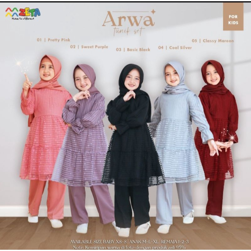 Arwa Set Tunik Series By Zeta Outfit