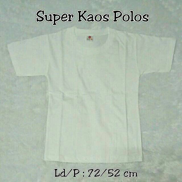 Super Kaos Polos Putih | Dewasa