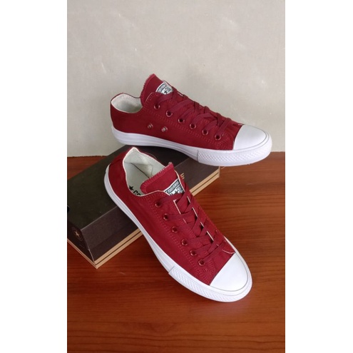 (free box converse)sepatu converse all star ct chuck taylor maroon all star ct merah maroon