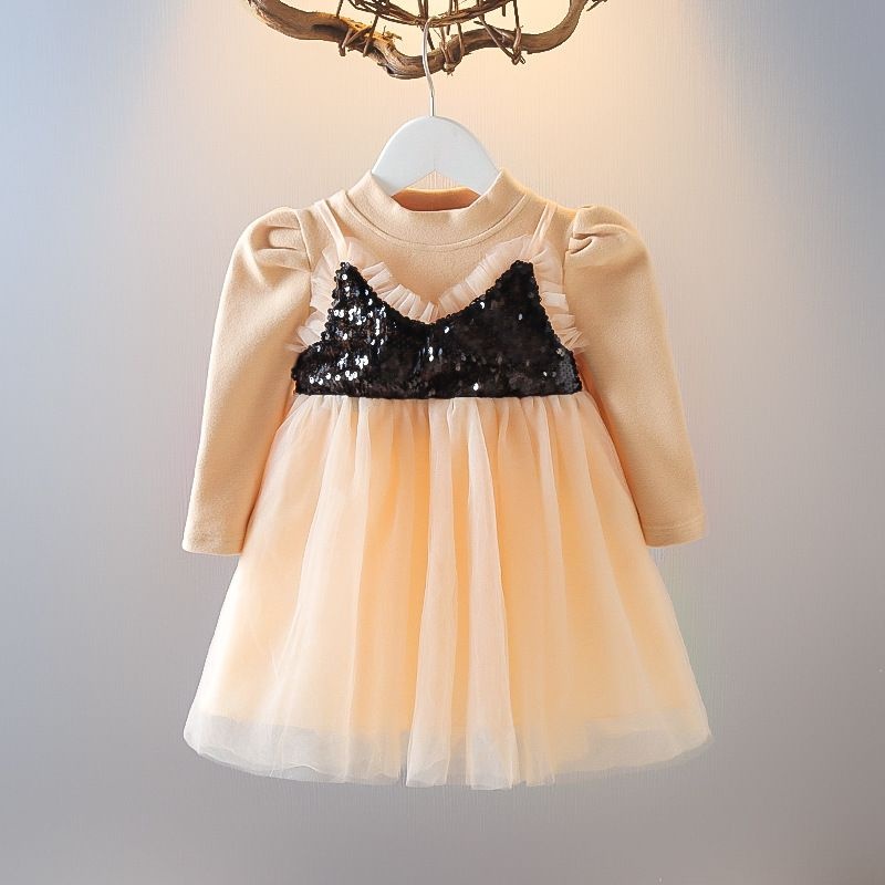 HappyOliver DRESS SENNA SQUIN EBV Baju Dress Anak Perempuan Import