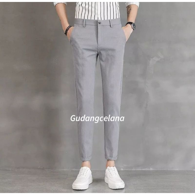 Celana Ankle Pants Celana Casual Celana Formal Celana Bahan Kerja Kantor Celana Panjang Pria Chino Chinos Fashion Pria