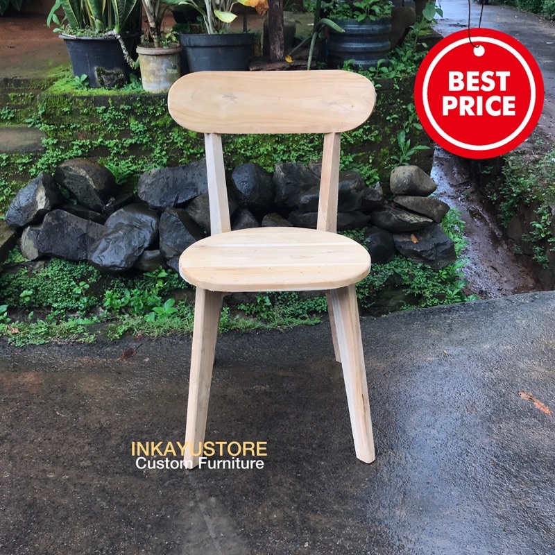 KURSI CAFE KAYU JATI MINIMALIS, KURSI CAFE MINIMALIS JATI KURAH, KURSI CAFE JATI TERBARU