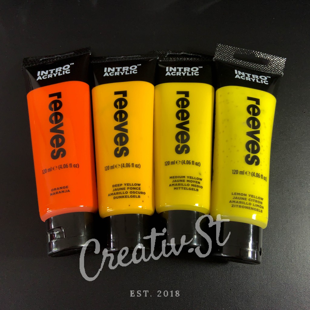 

REEVES Intro Cat Acrylic 120 Ml Paint Acrylic Colour Part 1 Cat Akrilik Satuan