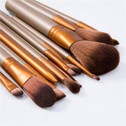 [COD] 12pcs Kylie USA Kuas Make Up Brush Set Lengkap + Kaleng l Bulu Lembut Tahan Lama Gagang Kokoh