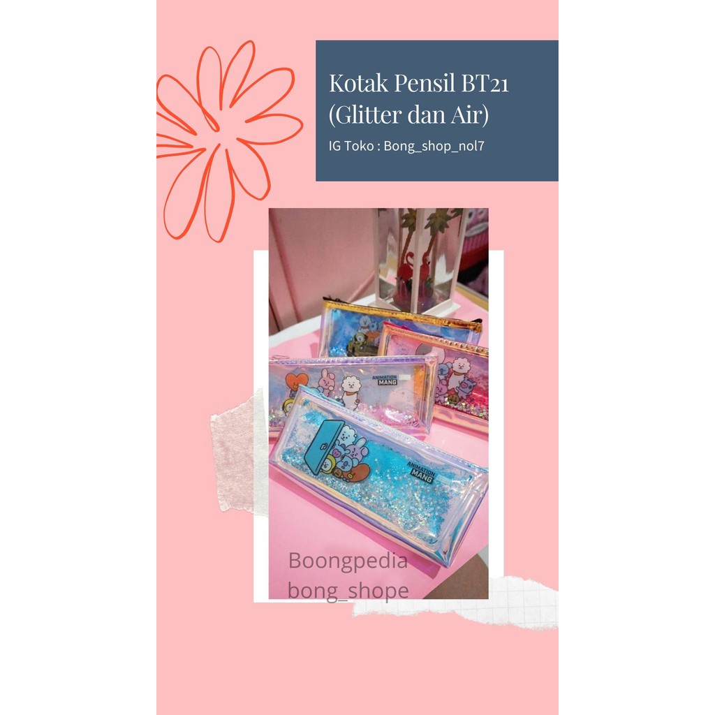 

Kotak Pensil BT21 Glitter dan Air| Kotak Pensil BT21|Kotak Pensil Unik