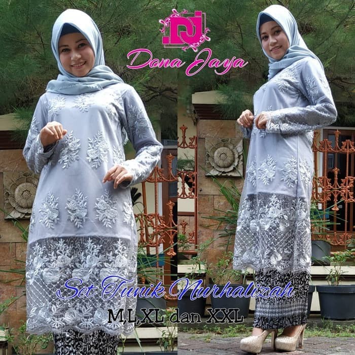 set kebaya tunik rosalinda ternew