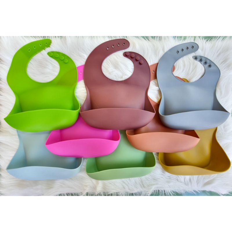 A ( AH03 ) BABY SILICONE BIB / CELEMEK SILIKON BAYI DAN ANAK