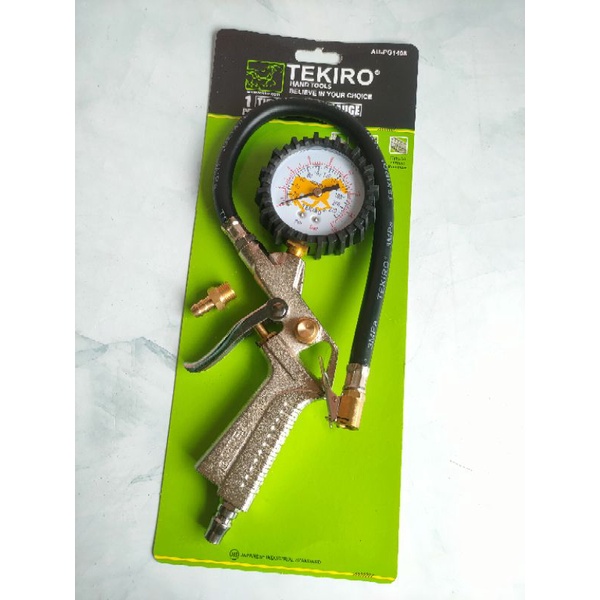 TEKIRO 3 in 1 Tire Air Inflator Pressure Gauge Isi Ukur Ukuran Angin