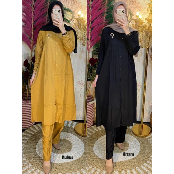 one set long Tunik/baju kondangan/baju kantor