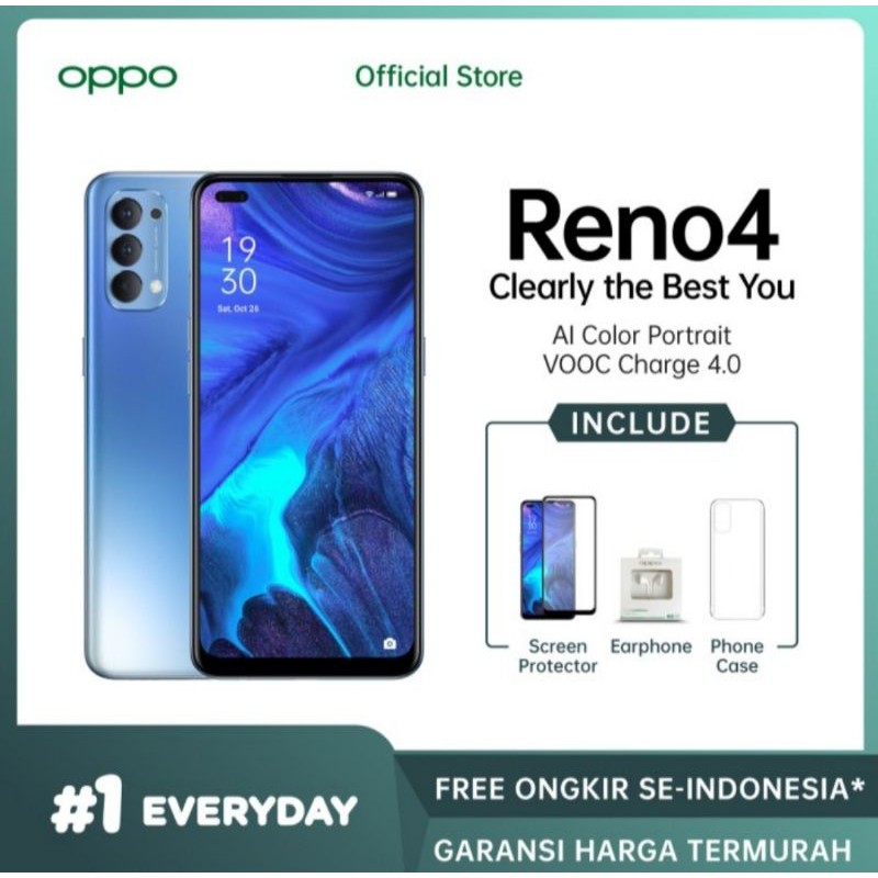 OPPO Reno4 Amoled Scrren, Snapdragon 720G 8GB/128GB