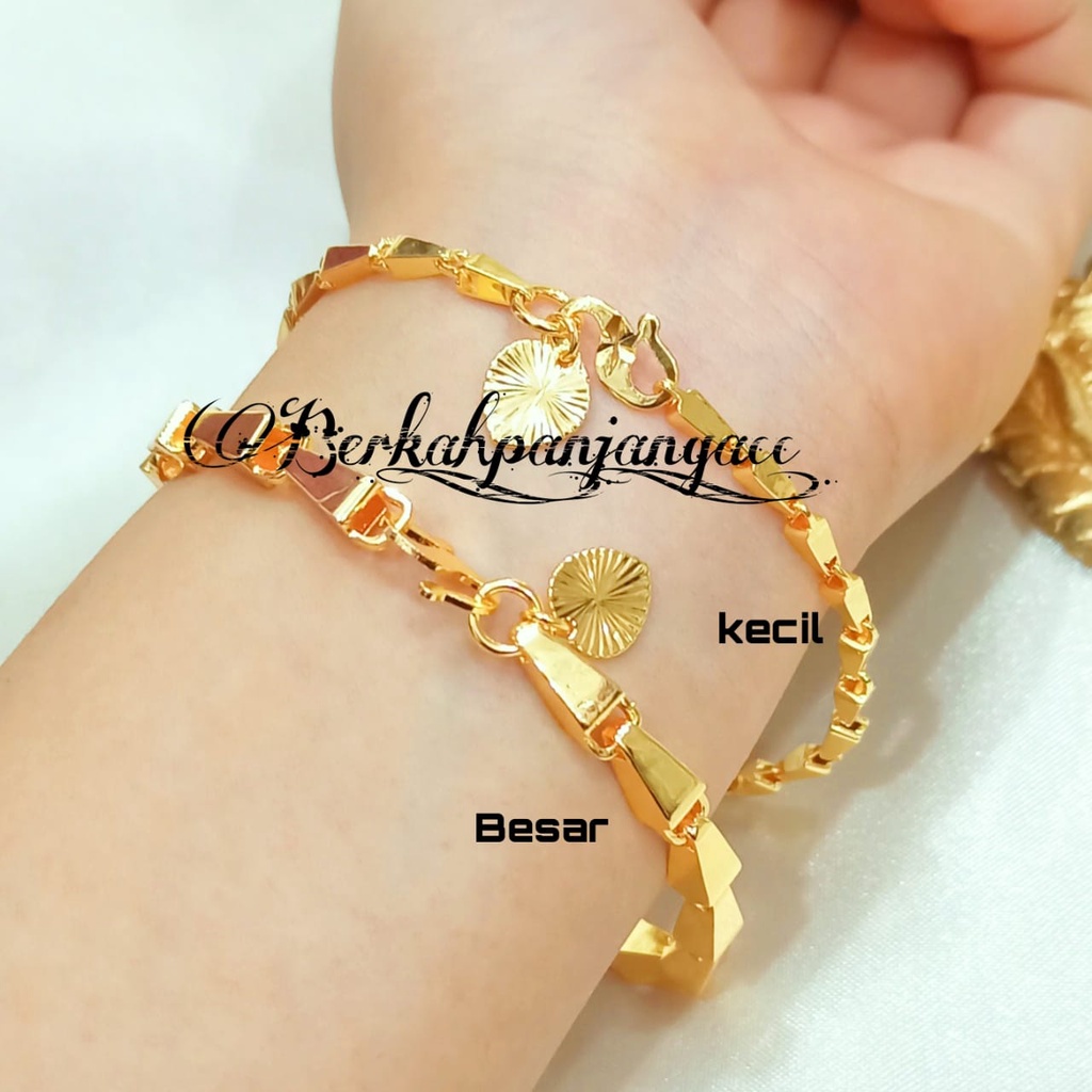 GELANG LAPIS EMAS HONGKONG PADI REALL PERHIASAN ANTI KARAT