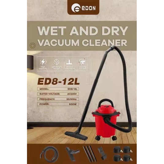 Vacuum Cleaner Wet &amp; Dry 12L / filter washable, sedot basah, kering dan tiup