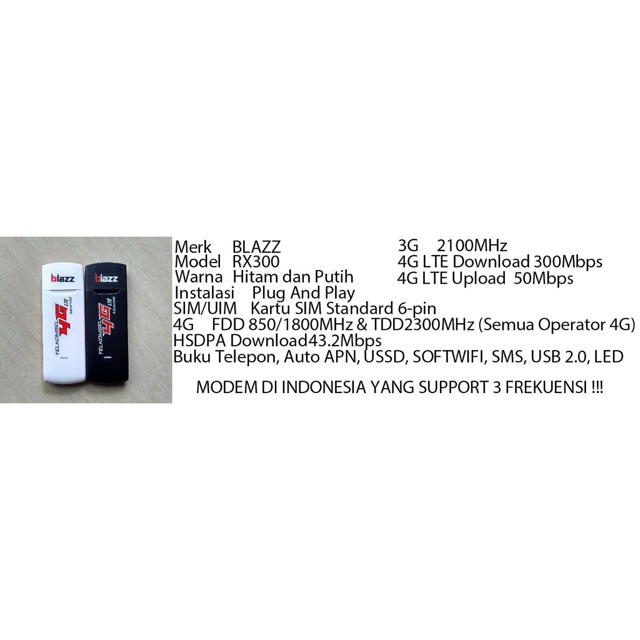 MODEM USB 4G TERMURAH TELKOMSEL FLASH BLAZZ RX300 unlock all gsm support tp link dan dvr