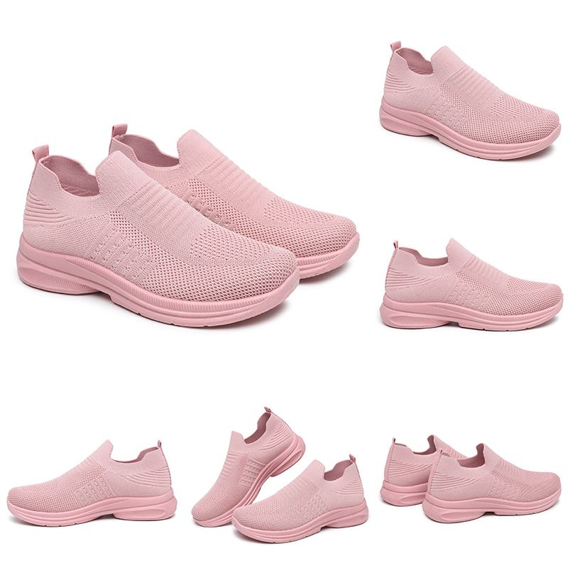 [GROSIR][COD] SEVEN_DAY SEPATU RAJUT SLIP ON WANITA OLAHRAGA TANPA TALI SPORT SHOES PINK A-6613