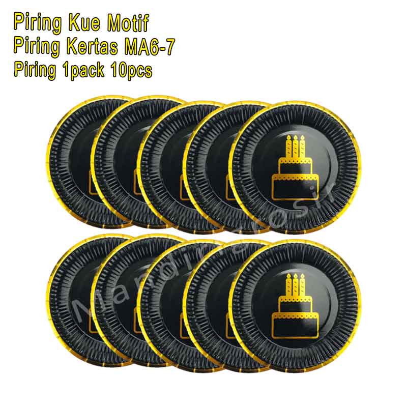 Piring Kue Motif * Piring Kue * Piring Kertas MA6-7 * 1pack 10pcs