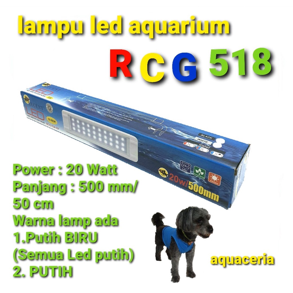 LAMPU LED AQUARIUM RCG 518 LAMPU duduk termurah