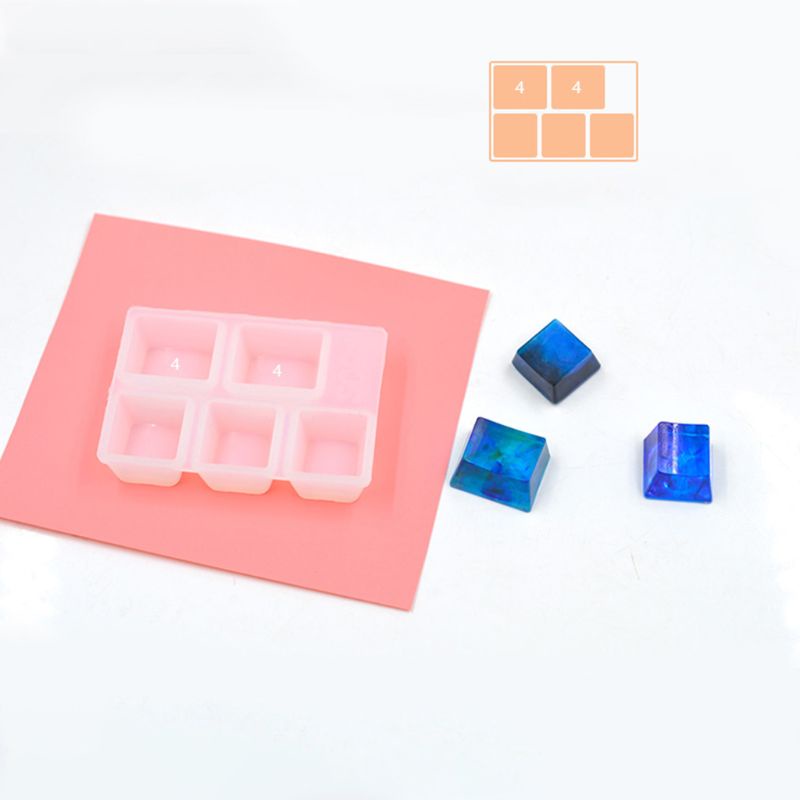 SIY  1 Set Manual DIY Mechanical Keyboard Key Cap Silicone Mold UV Crystal Epoxy Molds Handmade Crafts Making Tools