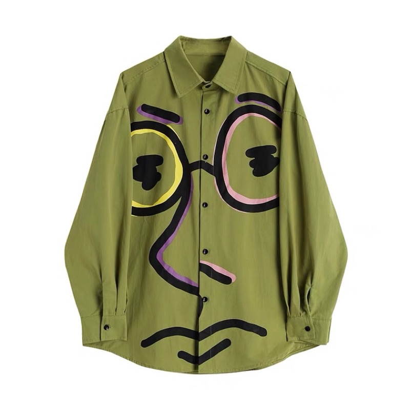 Glasses Green Blouse / Baju Atasan Wanita Import