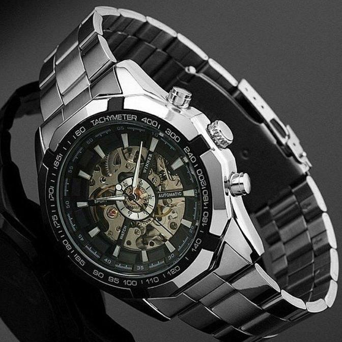 Jam Tangan Winner Mesin Mekanik Tanpa Baterai Tahan Air