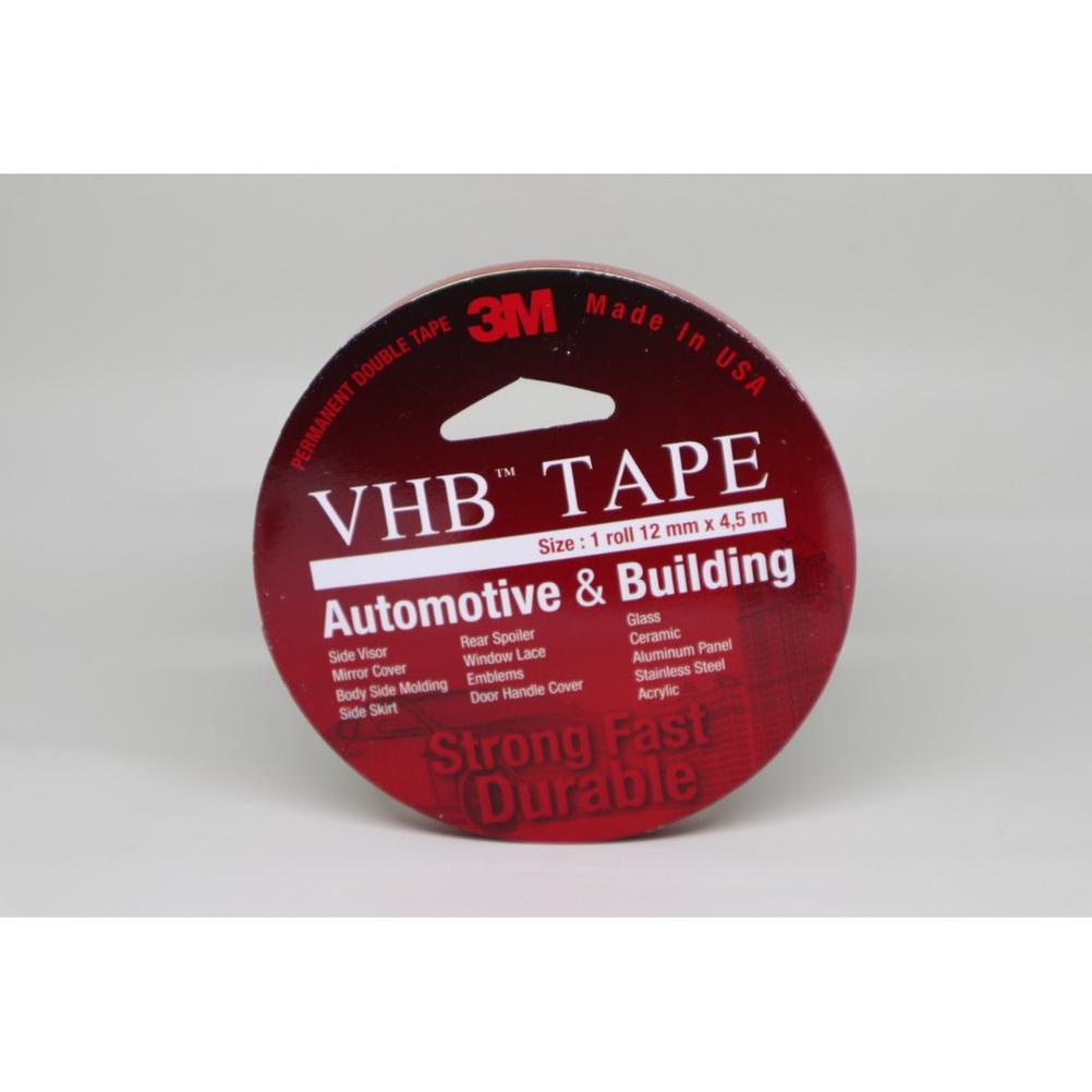 

[(BAYAR DITEMPAT) Double Tape 3M VHB 12 mm x 4,5 m ORIGINAL / DOUBLE FOAM TAPE