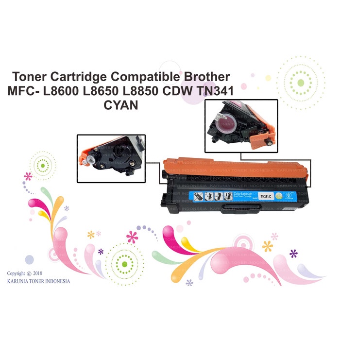Toner Cartridge Compatible Br0th3r MFC- L8600 L8650 L8850 CDW TN341 C