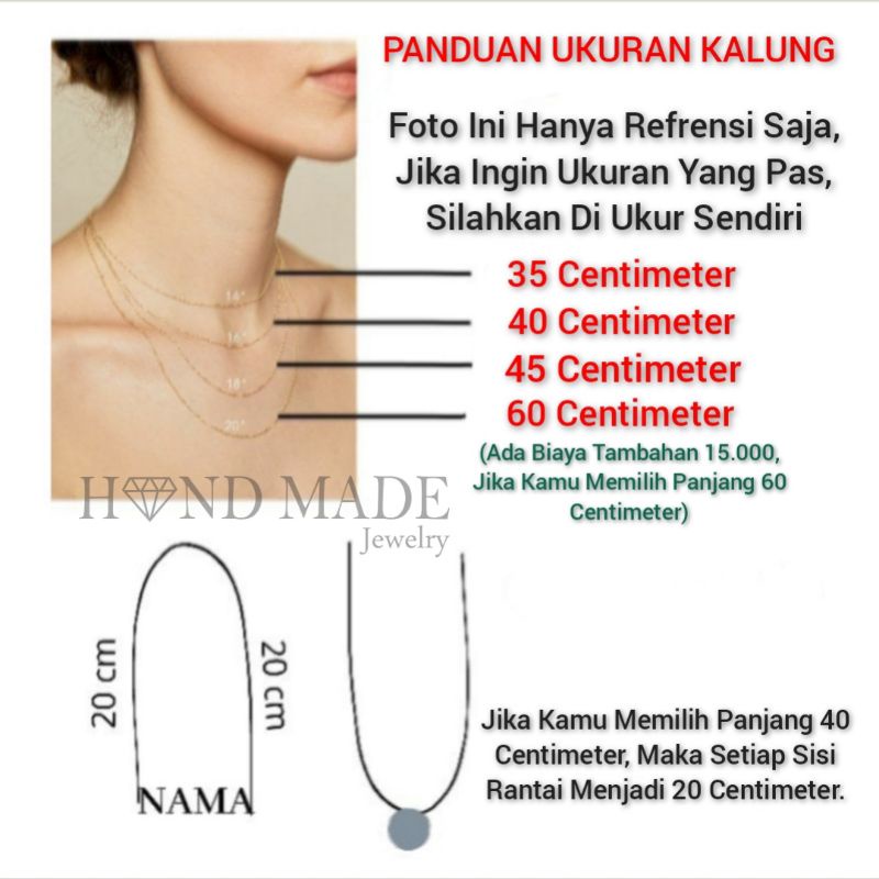 kalung nama titanium anti karat kalungnama aksesoris wanita necklace titanium aksesoris fashion