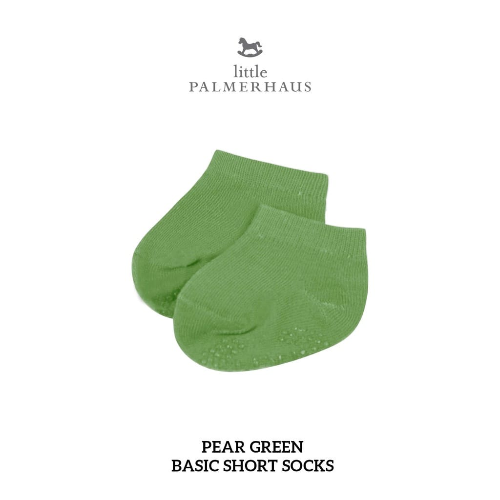 Little Palmerhaus - Basic Short Socks , Folded Cuff Socks, Stripe High Socks Antislip (Kaos Kaki Bayi Antislip) 0-24 Bulan