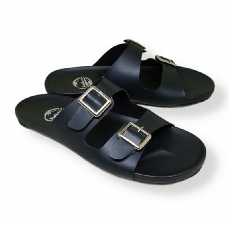 Sandal SPON Pria Wanita Mzio Hitam / Slop Wanita UNisex 38-43 Sandal Hotel SLIDE Murah