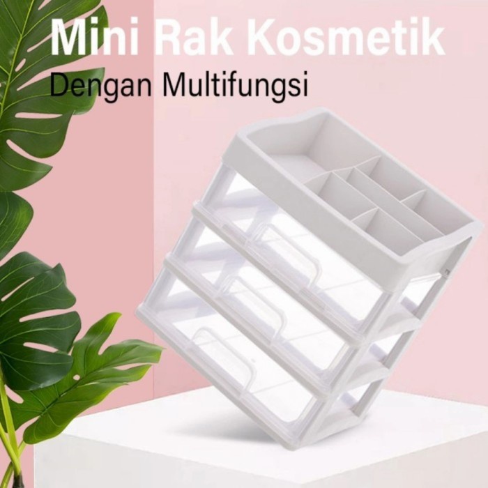 Rak Kosmetik Multinfungsi 3 Laci -  Rak Make Up Susun - SC