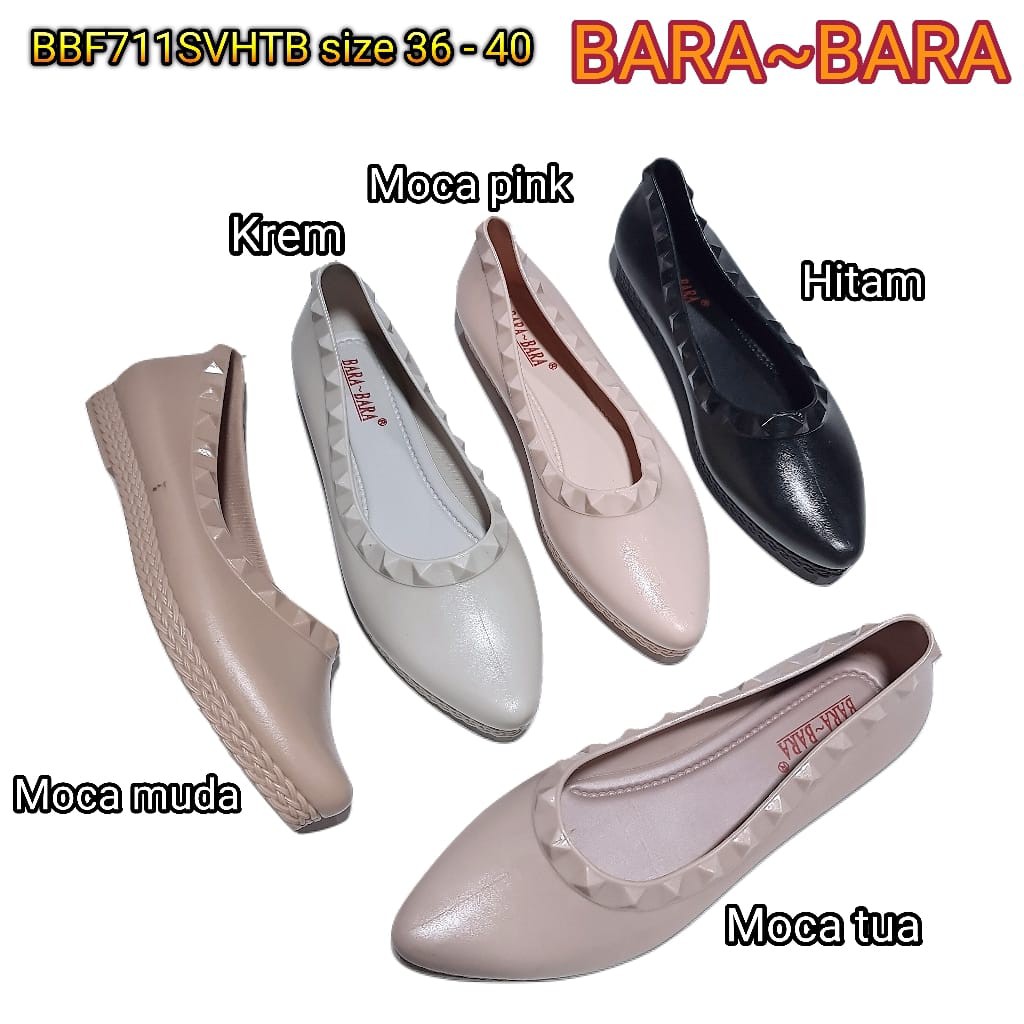 jelly shoes barabara sepatu wanita stud karet import bara bara cewek BBF711SVHTB