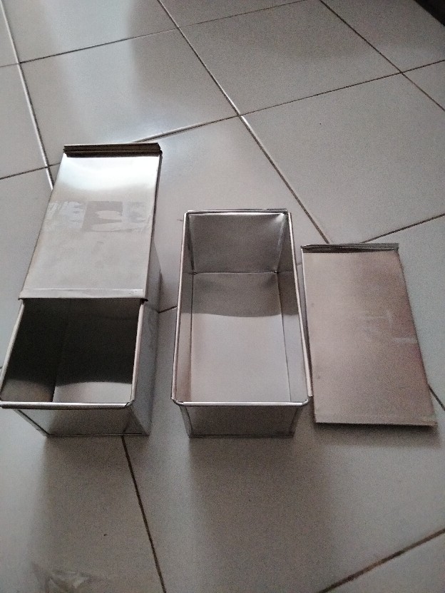 Cetakan/loyang Roti Tawar Tutup/bandung  20x10x10 Galvalum - Alumunium