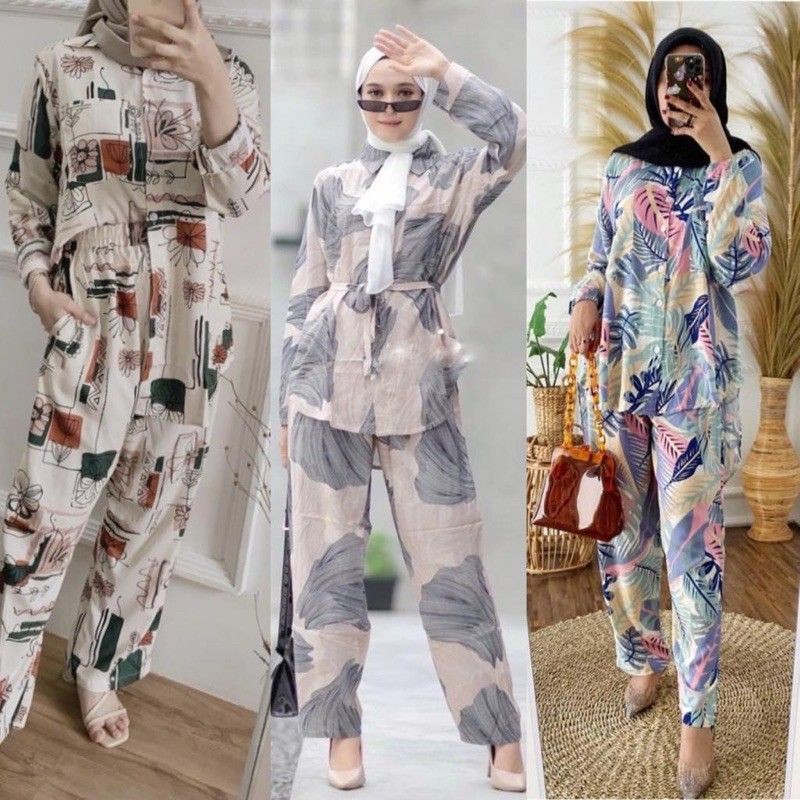 PROMO ONESET RAYON VISCOSE//SETELAN RAYON TRENDY TERLARIS//SETELAN PAJAMAS TERMURAH
