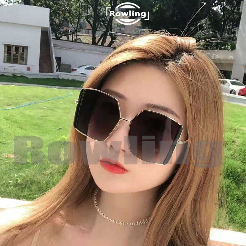 Rowling(ka-90)Kacamata Hitam  Sunglasses Terbaru Bingkai Logam Oversized Titanium Import Kacamata Fashion