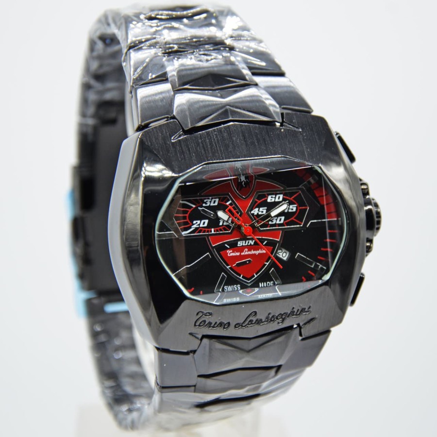 Jam Tangan Lamborghini Tonino - Jam Tangan Pria Lamborghini Tonino - Lamborghini Tonino Hitam Merah