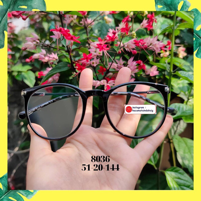 PAKET KACAMATA LENSA MINUS anti radiasi pria wanita 8036