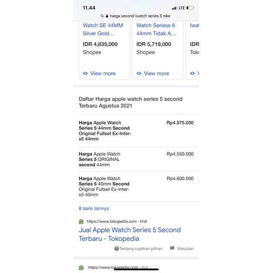 Apple Watch S5 Nike 40mm second