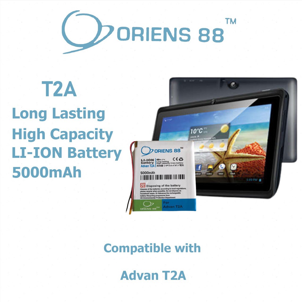 (P) Baterai batre battery Advan T2A double power/IC ORIENS88