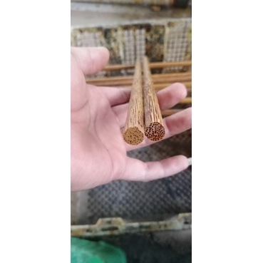 tangkringan bulat/dowel kayu kelapa super untuk kenari kacer ( 1pasang)