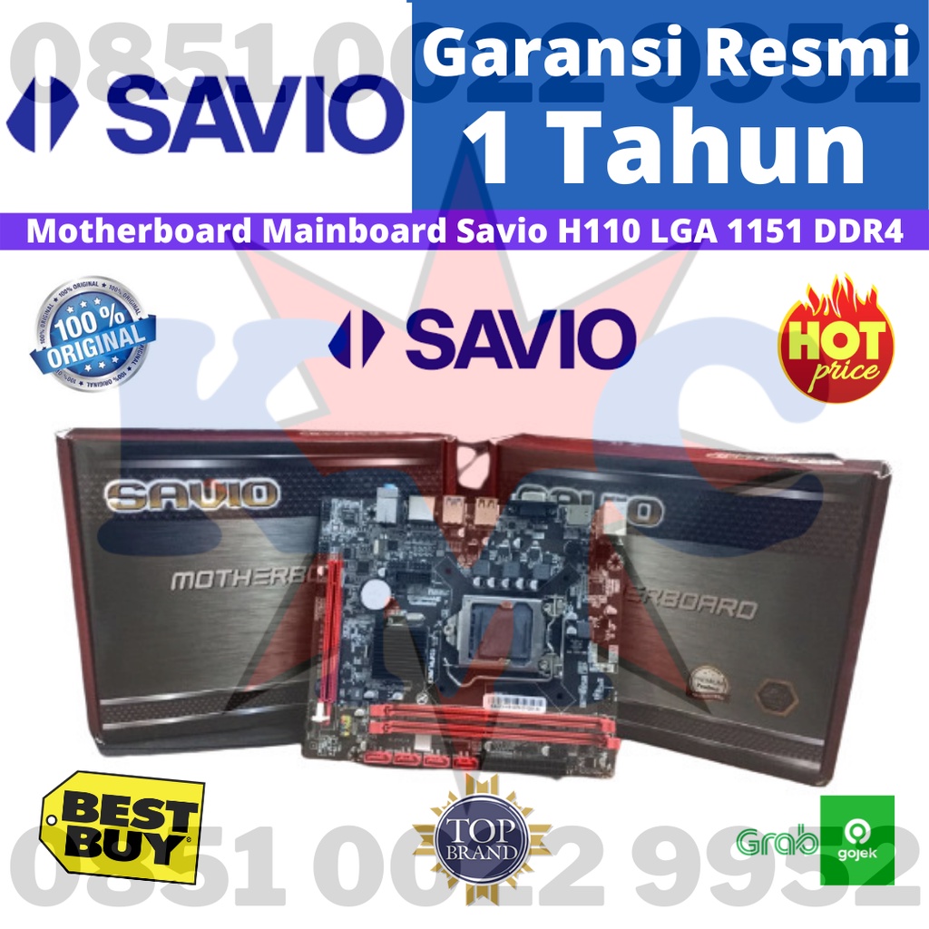 Motherboard Mainboard Savio H110 LGA 1151 DDR4 Garansi Resmi