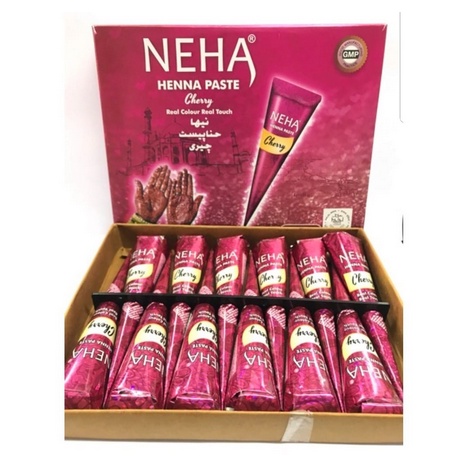 Heena/Henna/Hena Magic NEHA BPOM Warna Maroon White Hitam Cherry Halal Herbal Pernikahan Golecha