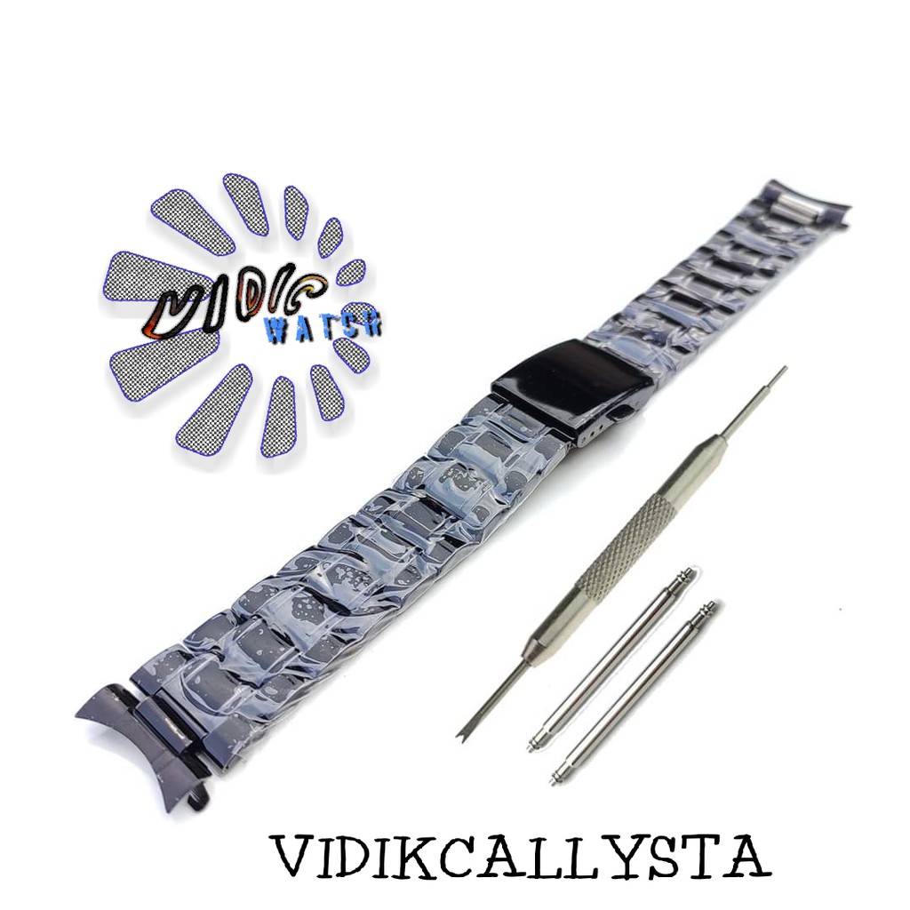 Strap Tali Rante Rantai 14mm 16mm 18mm 20mm 22mm stainless steel jam tangan Kuping Curved 14 16 18 20 22