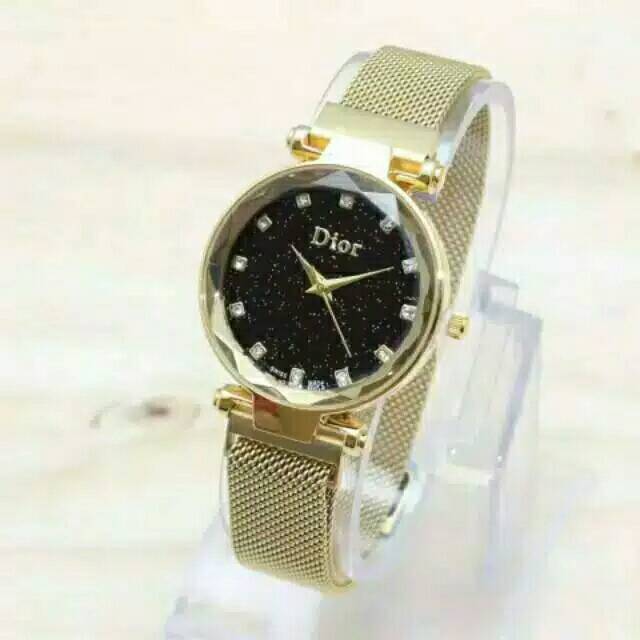 ( Dikirim Dari Jakarta)  Ready 8 Warna Jam Tangan Wanita permata Magnet Mata Segi D726