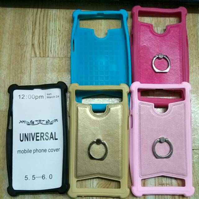 Soft case universal ada ring standnya 4.0in  4.5.in - 5.0in 5.5in tab 6/7/8/10 in