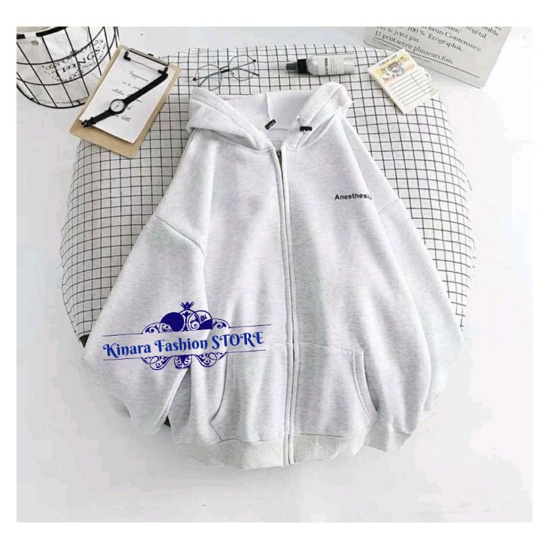 ANESTESIA ZIPPER Hoodie Jacket Sweater Oversize | Outerwear Pria Wanita Terbaru Fashion Terkini Korean Style