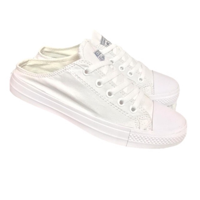 BISA COD SEPATU SNEAKERS CONVERSE ALLSTAR BUSTONG  FULL WHITE PRIA /WANITA FRE BOX