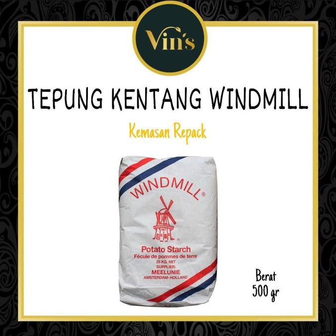 

FREEONGKIR Tepung kentang / Potato starch WINDMILL (ASLI IMPORT) TERMURAH - 500 gr TP222