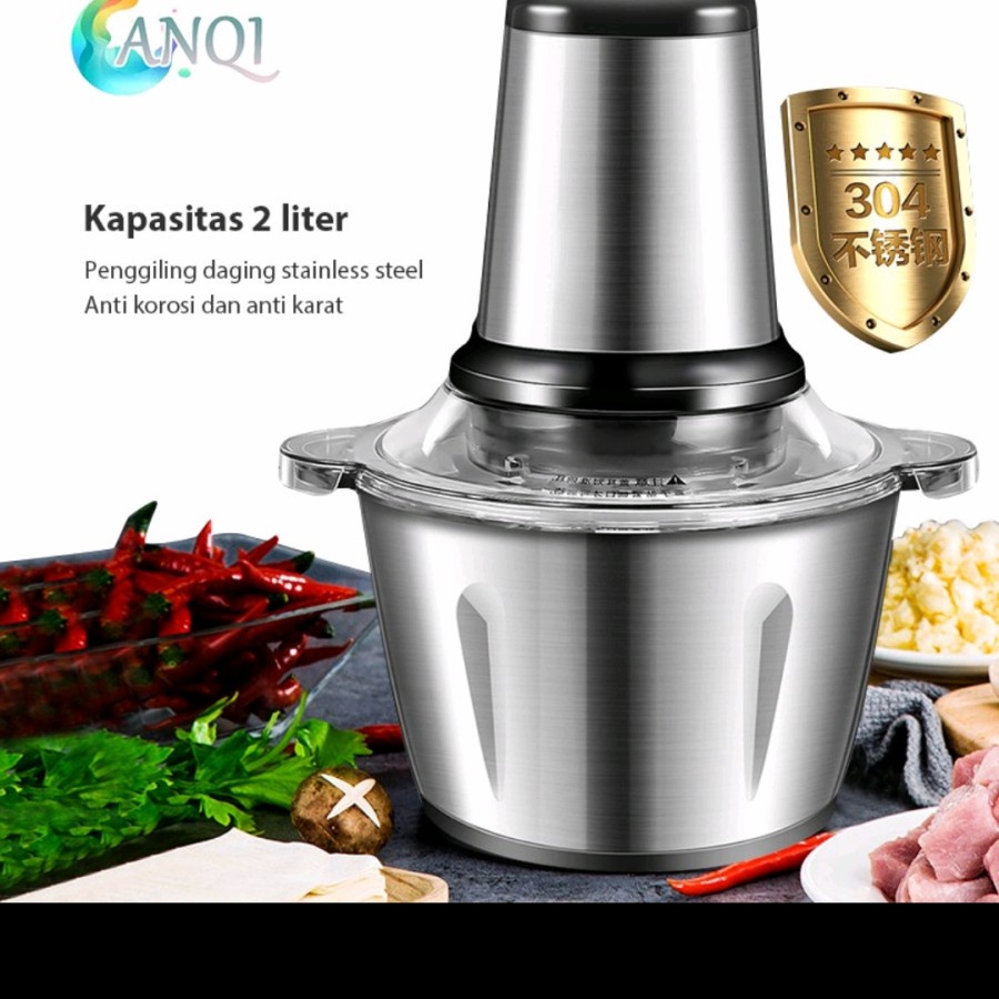 Chopper Blender daging penggiling Meat Blender Elektrik Stainless Steel Chopper Grinder